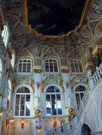 Low angle view of illuminated building