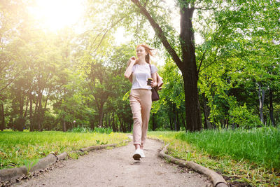 Full length of a man standing in park