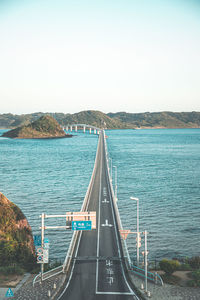 Bridge over river against sky