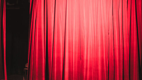 Full frame shot of red curtain