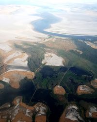 Aerial view of agricultural landscape