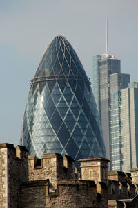 Modern skyscrapers against sky