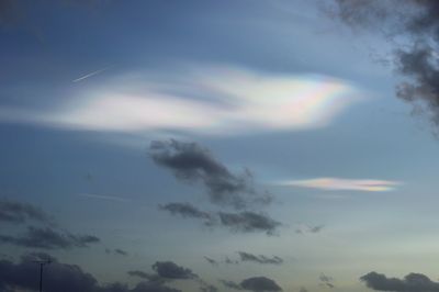 Low angle view of cloudy sky