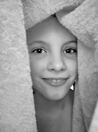 Close-up portrait of smiling woman