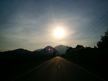 Country road at sunset