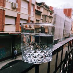 Close-up of wine glass on table