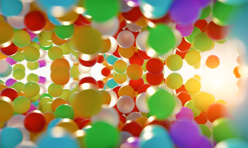 Full frame shot of multi colored balloons