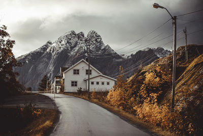 Cod drying rooms of the sund village in lofoten