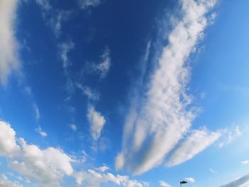 Low angle view of clouds in sky