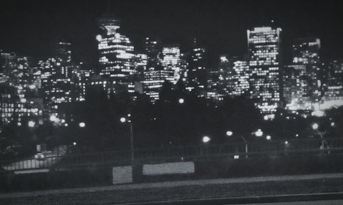 View of cityscape at night