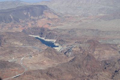 High angle view of a mountain range