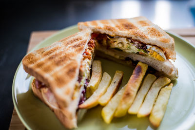 Close-up of food in plate