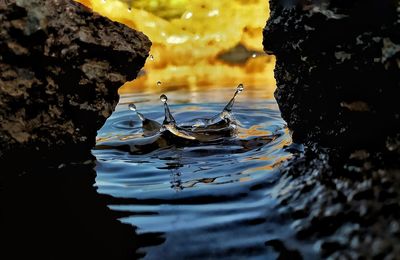 Close-up of rippled water in lake