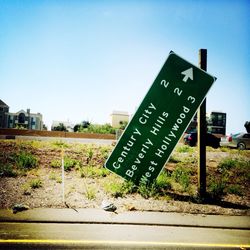 Low angle view of information sign