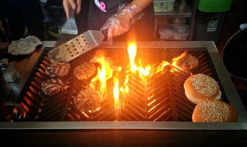 Close-up of preparing food