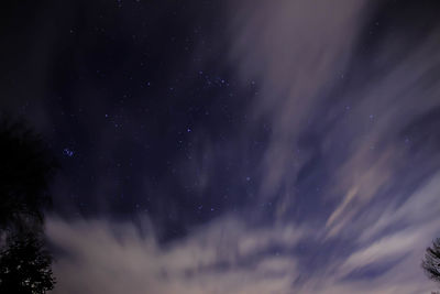 Low angle view of star field at night