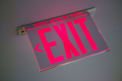 Illuminated exit sign