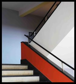 Low angle view of staircase against sky