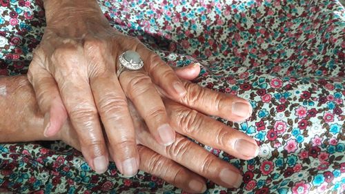Close-up of woman hands