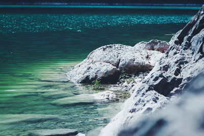 Rock formation on sea shore