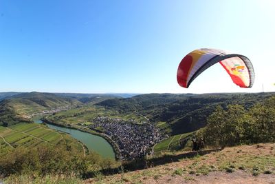 Scenic view of landscape against clear sky