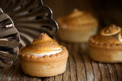 Close-up of dessert on table