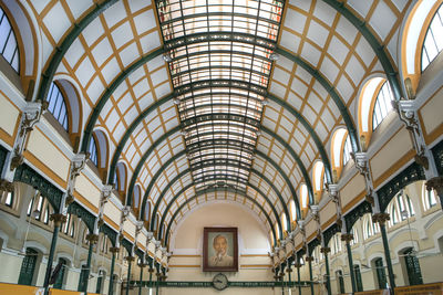 Low angle view of ceiling of building