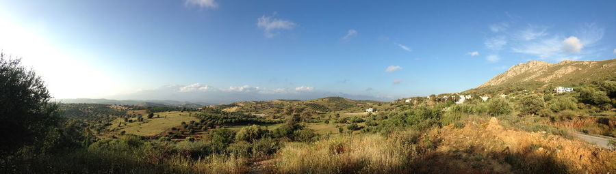 Panoramic view of landscape against sky