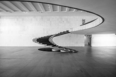 High angle view of empty staircase