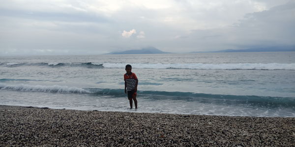 Taking picture at tobololo beach in the afternoon of february 6, 2021, beach