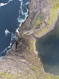 High angle view of beach