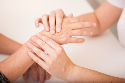 Close-up of hands
