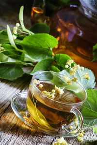 Close-up of drink on table