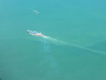 View of boats in sea