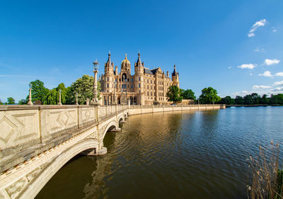 View of historic building against blue sky