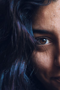 Close-up portrait of woman