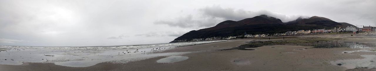 Panoramic view of beach against sky