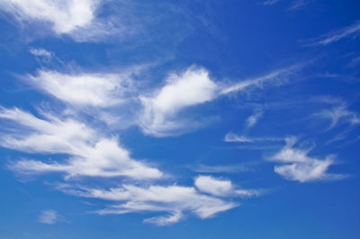 Low angle view of clouds in sky