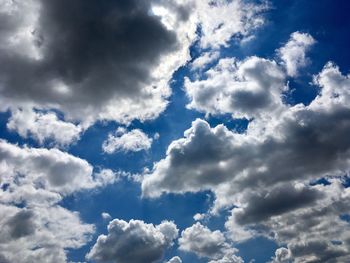 Low angle view of clouds in sky