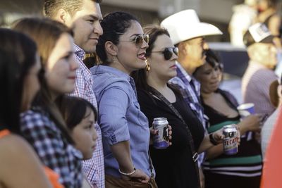 Group of people at music concert