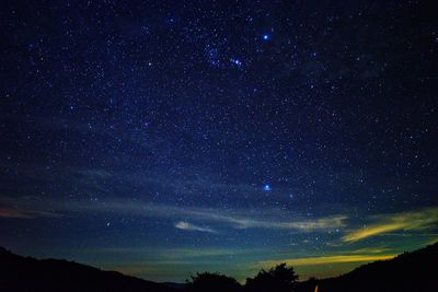 Scenic view of star field at night