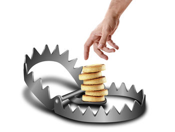 Midsection of person holding ice cream against white background