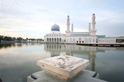 Reflection of temple in lake