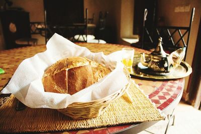 Close-up of food on table at home