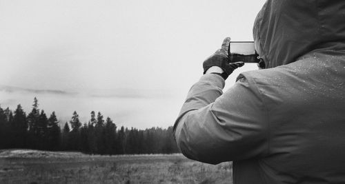 Close-up of woman standing in pond