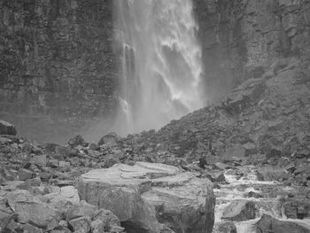 Scenic view of waterfall