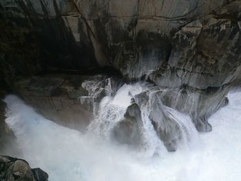 Scenic view of waterfall