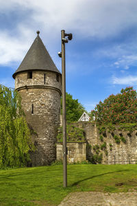 View of maastricht city wall with tower,netherlands