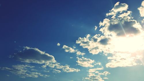 Low angle view of clouds in sky