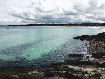 View of sea against cloudy sky